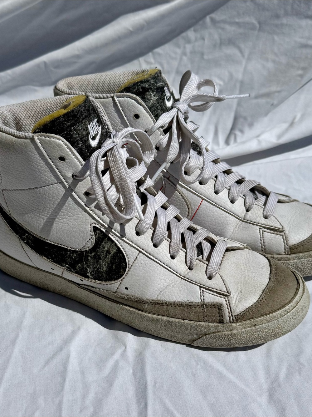 Nike Blazer Mid '77 Vintage Recycled Wool Pack - White Light Smoke Grey Men’s 8